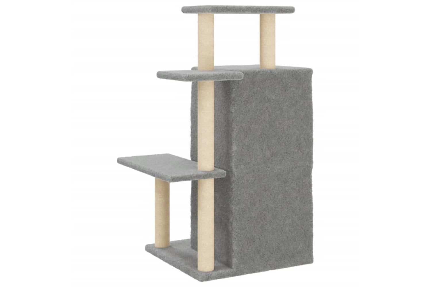 Cat Tree With Sisal Scratching Posts Light Grey 97 Cm-6