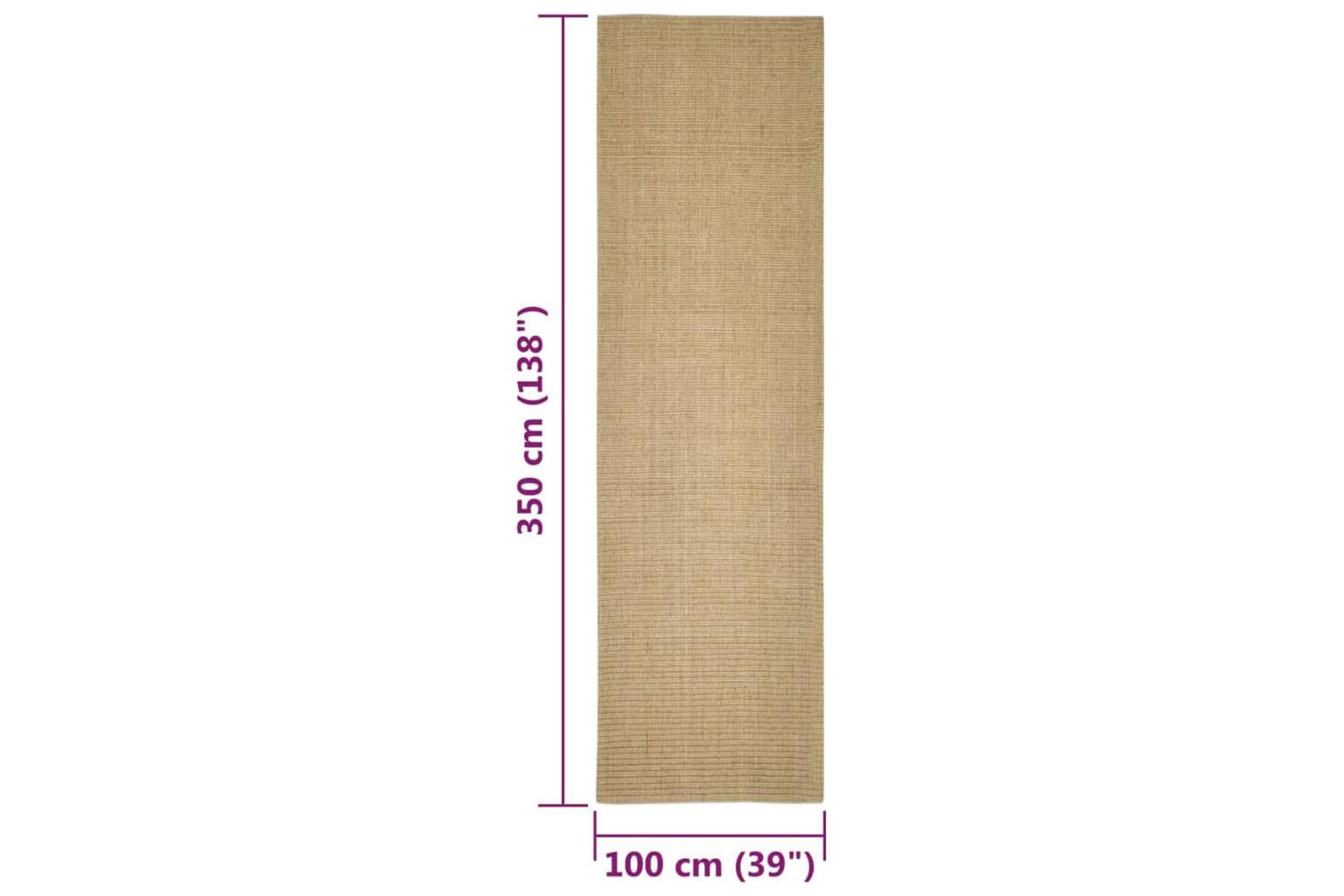Sisal Rug For Scratching Post 100x350 Cm-6
