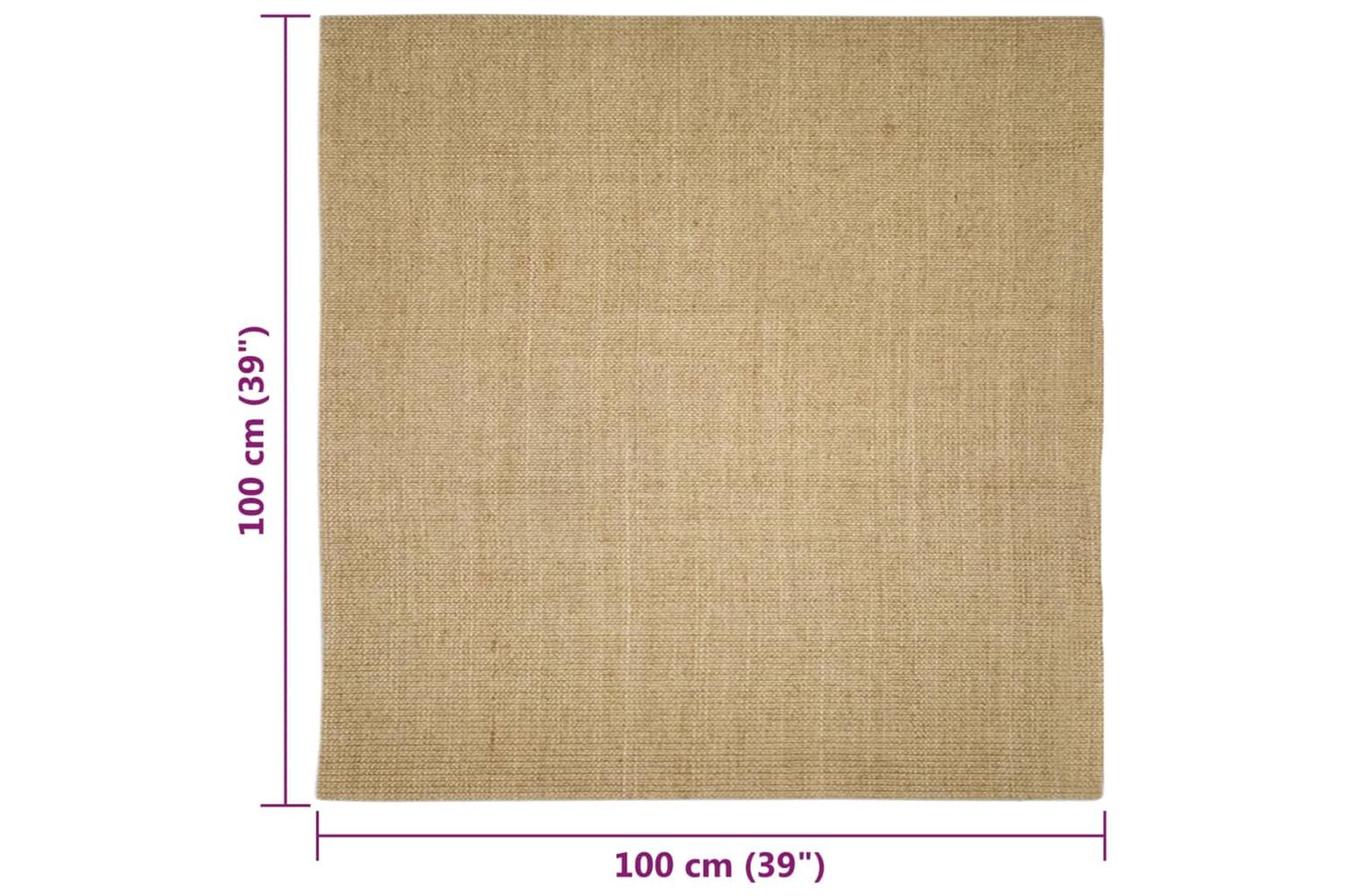 Sisal Rug For Scratching Post 100x100 Cm-6