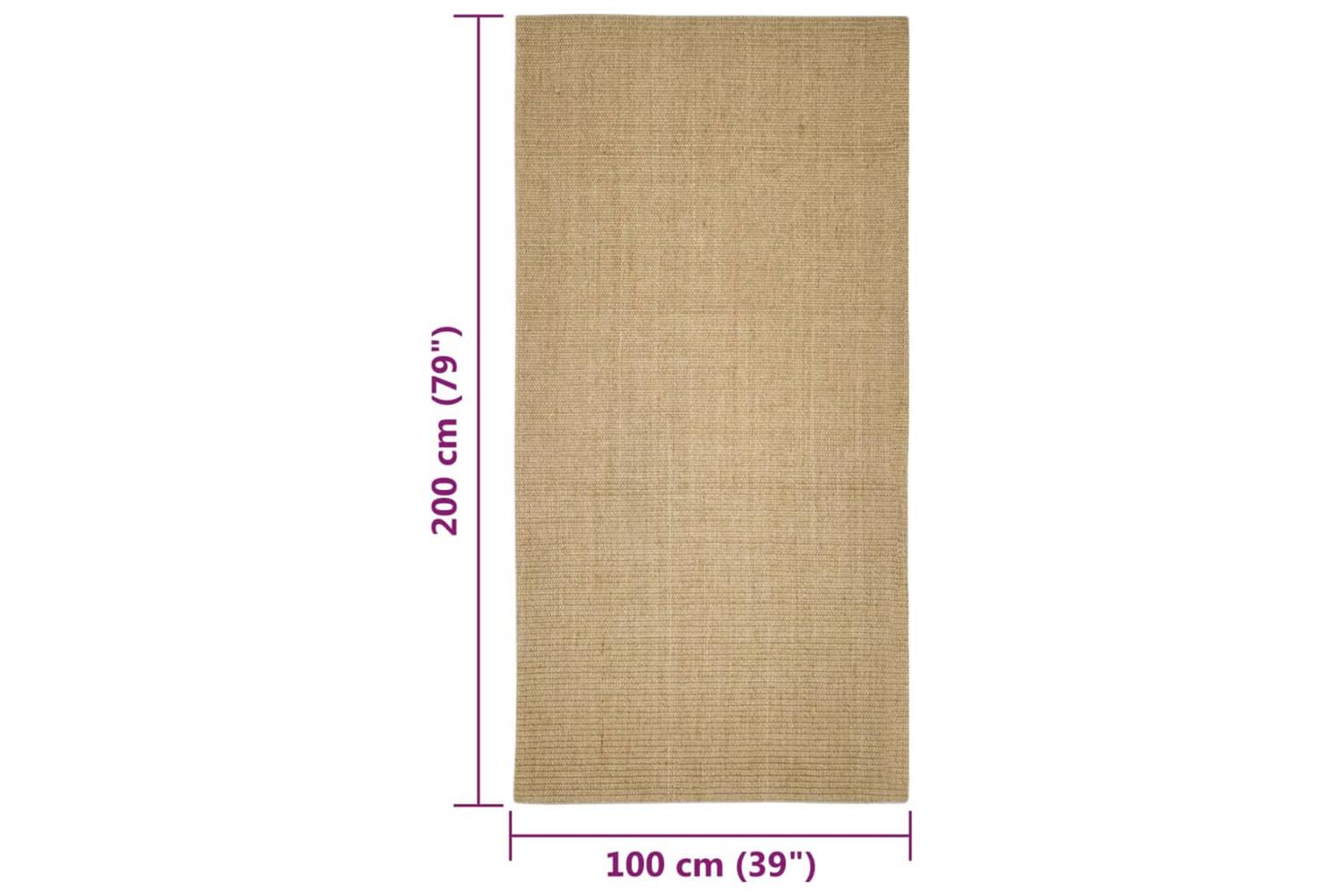 Sisal Rug For Scratching Post 100x200 Cm-6
