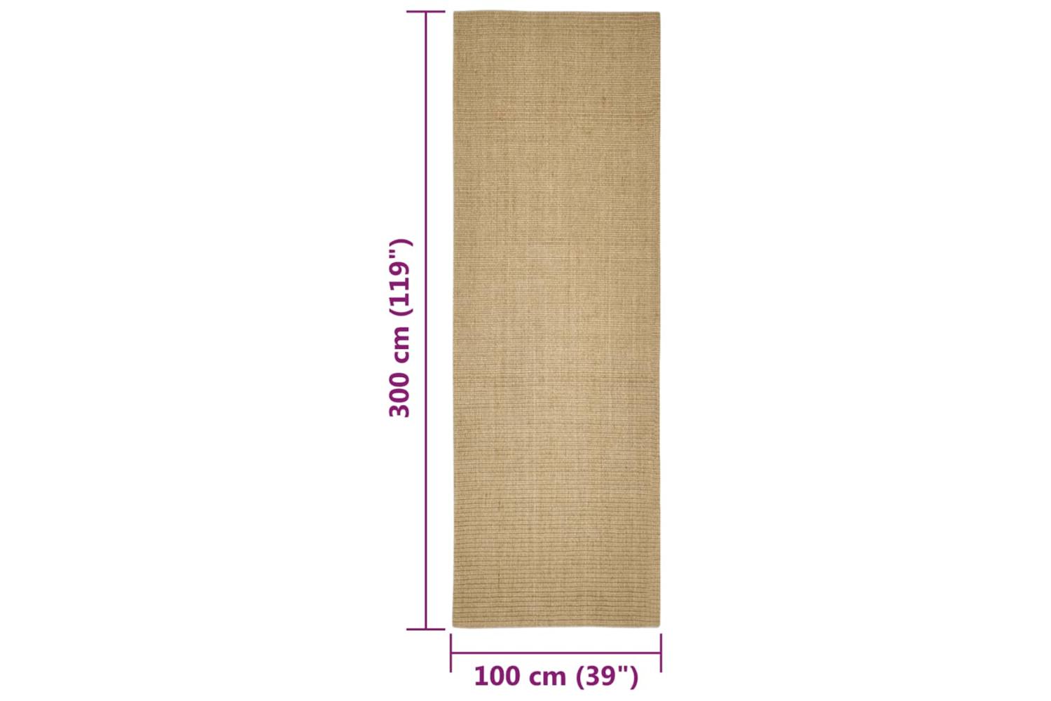 Sisal Rug For Scratching Post 100x300 Cm-6