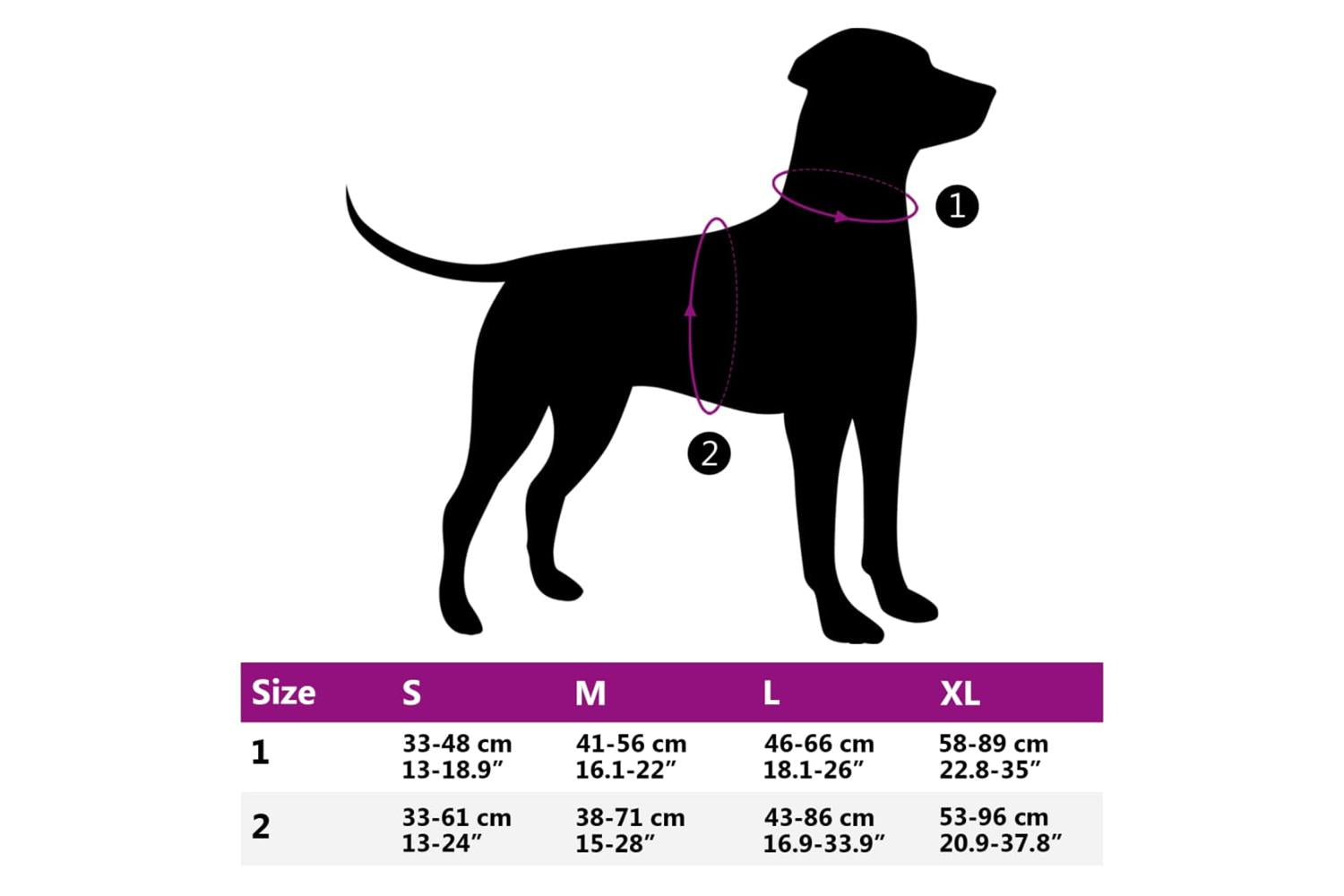 Dog Harness With Reflective Stripes Adjustable Black S-9
