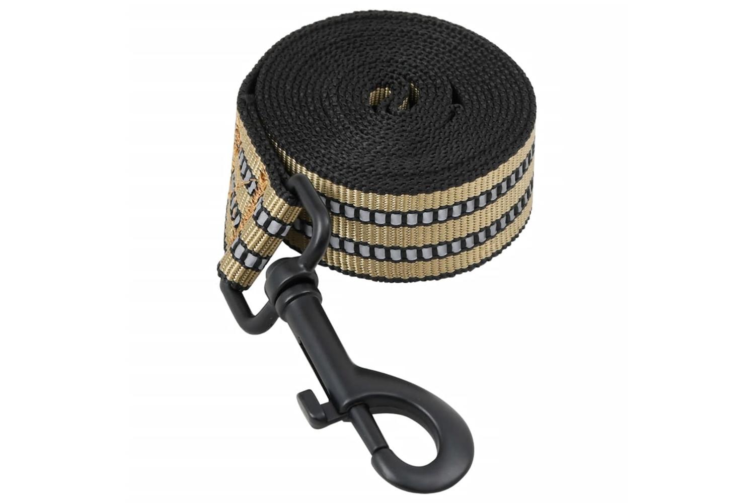 Dog Harness With Lead Collar Adjustable Camouflage Brown M-5