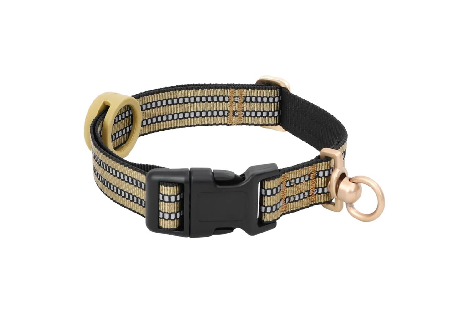 Dog Harness With Lead Collar Adjustable Camouflage Brown M-6