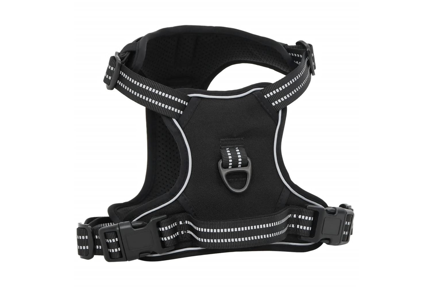 Dog Harness With Lead Collar Adjustable Black M-2