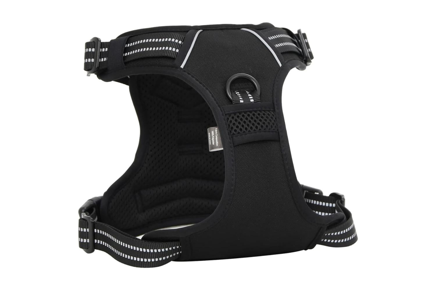 Dog Harness With Lead Collar Adjustable Black M-8