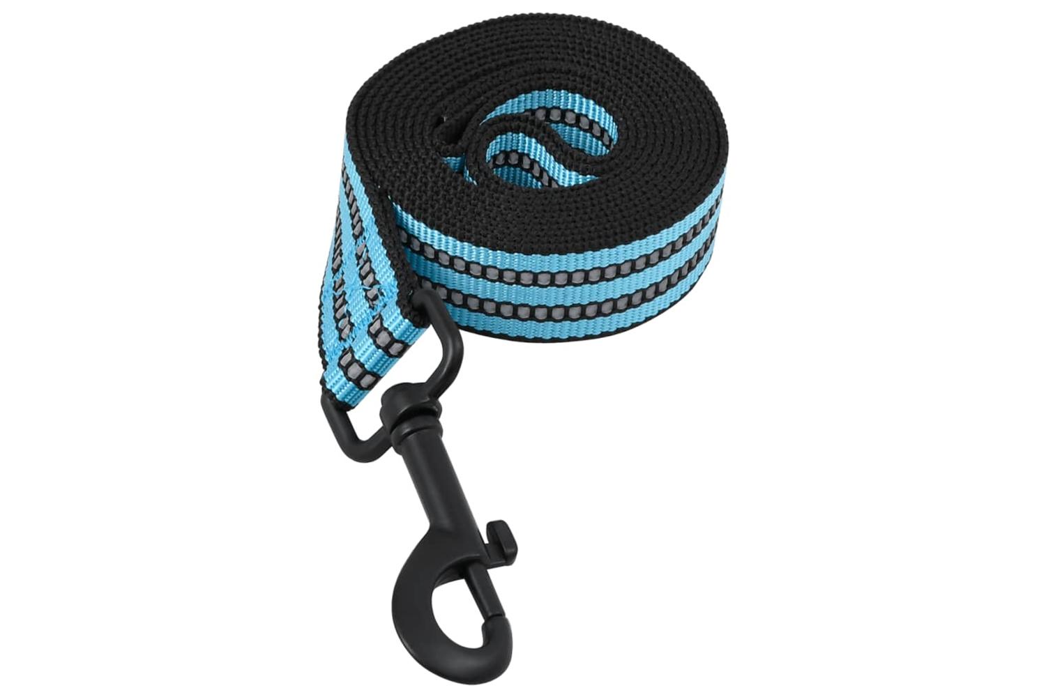 Dog Harness With Lead Collar Adjustable Blue L-5