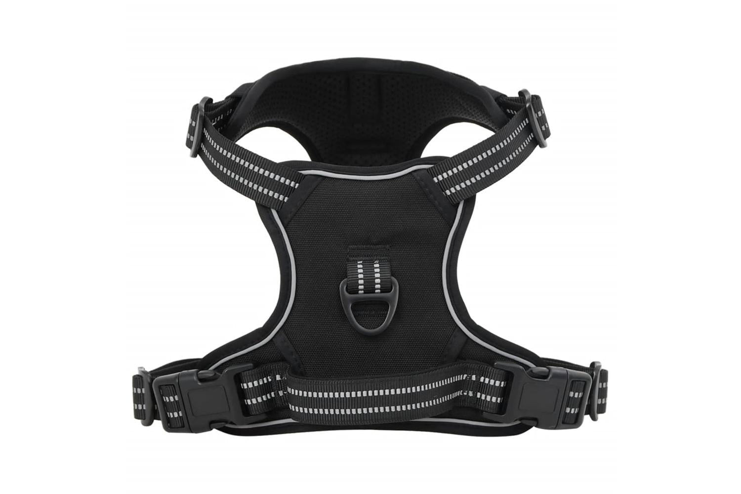 Dog Harness With Reflective Stripes Adjustable Black Xl