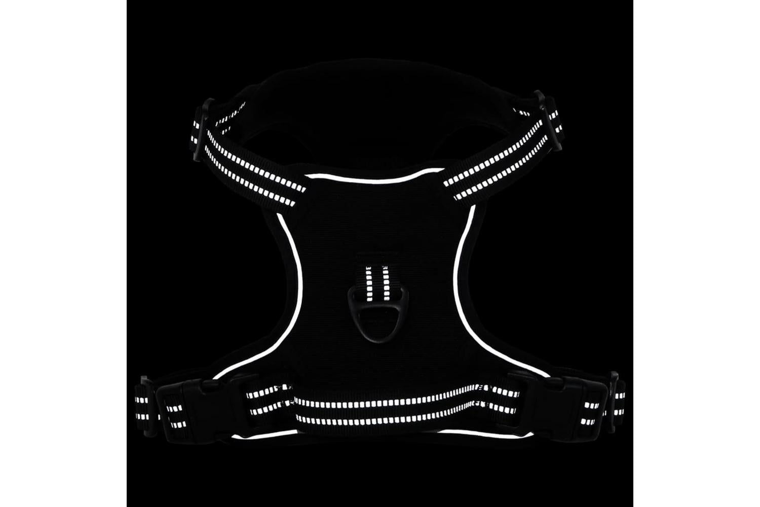 Dog Harness With Reflective Stripes Adjustable Black Xl-3