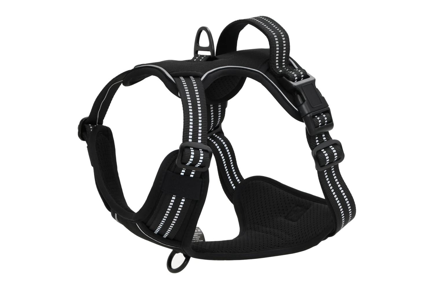 Dog Harness With Reflective Stripes Adjustable Black Xl-4