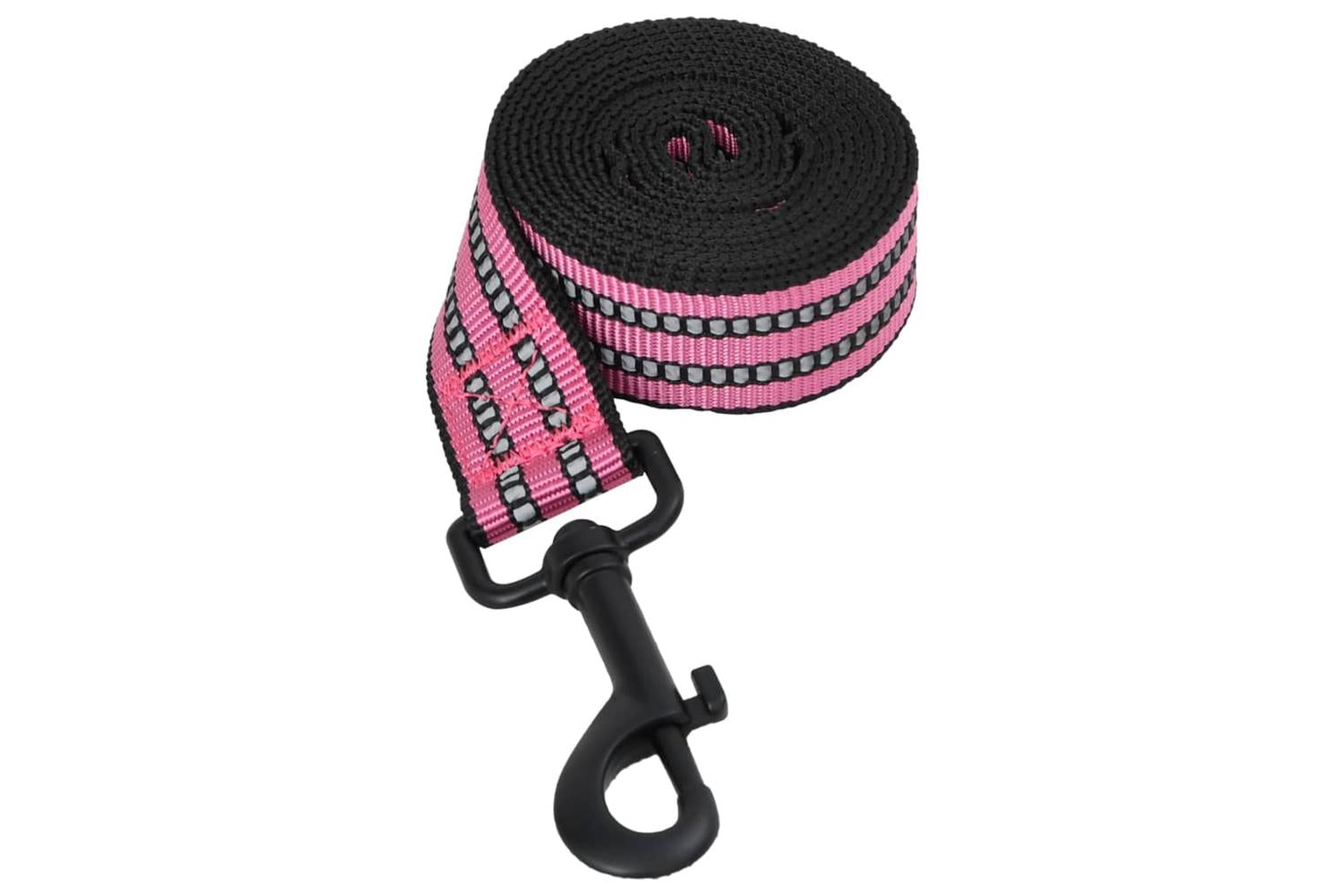 Dog Harness With Lead Collar Adjustable Pink L-5