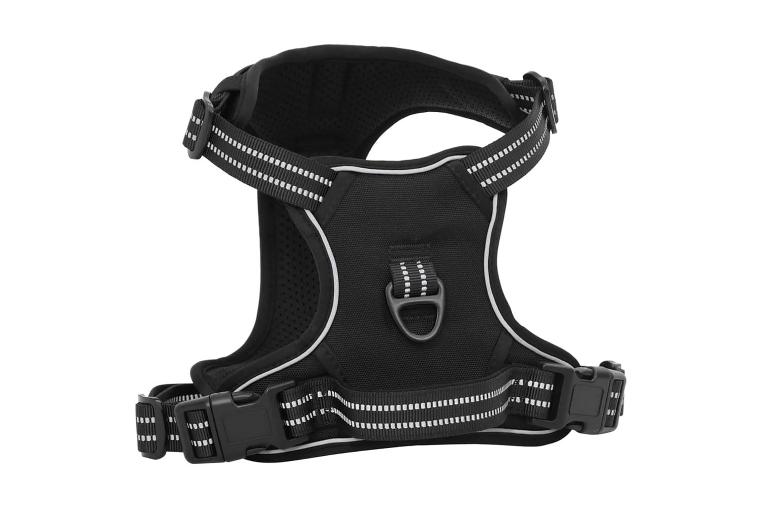 Dog Harness With Reflective Stripes Adjustable Black M-2