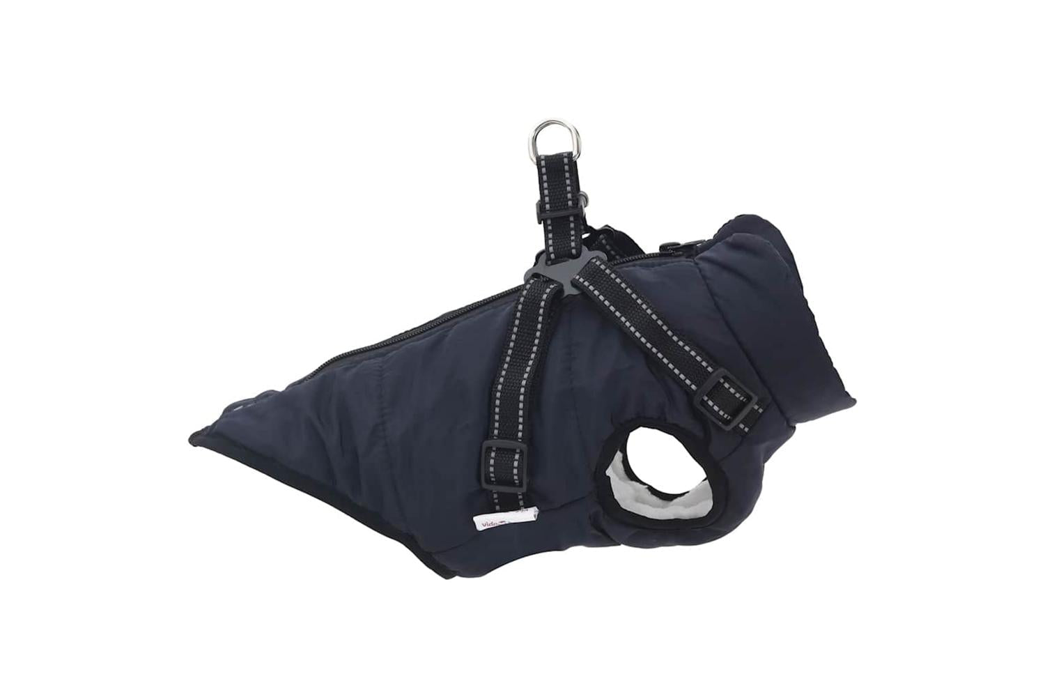 Dog Coat With Harness Waterproof Reflective Navy Blue M-4