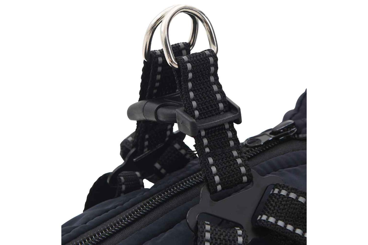 Dog Coat With Harness Waterproof Reflective Navy Blue Xl-9