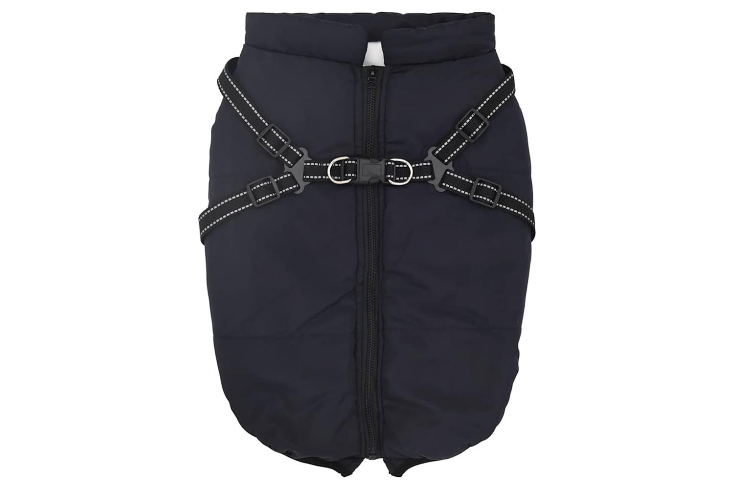 Dog Coat With Harness Waterproof Reflective Navy Blue 6xl-2