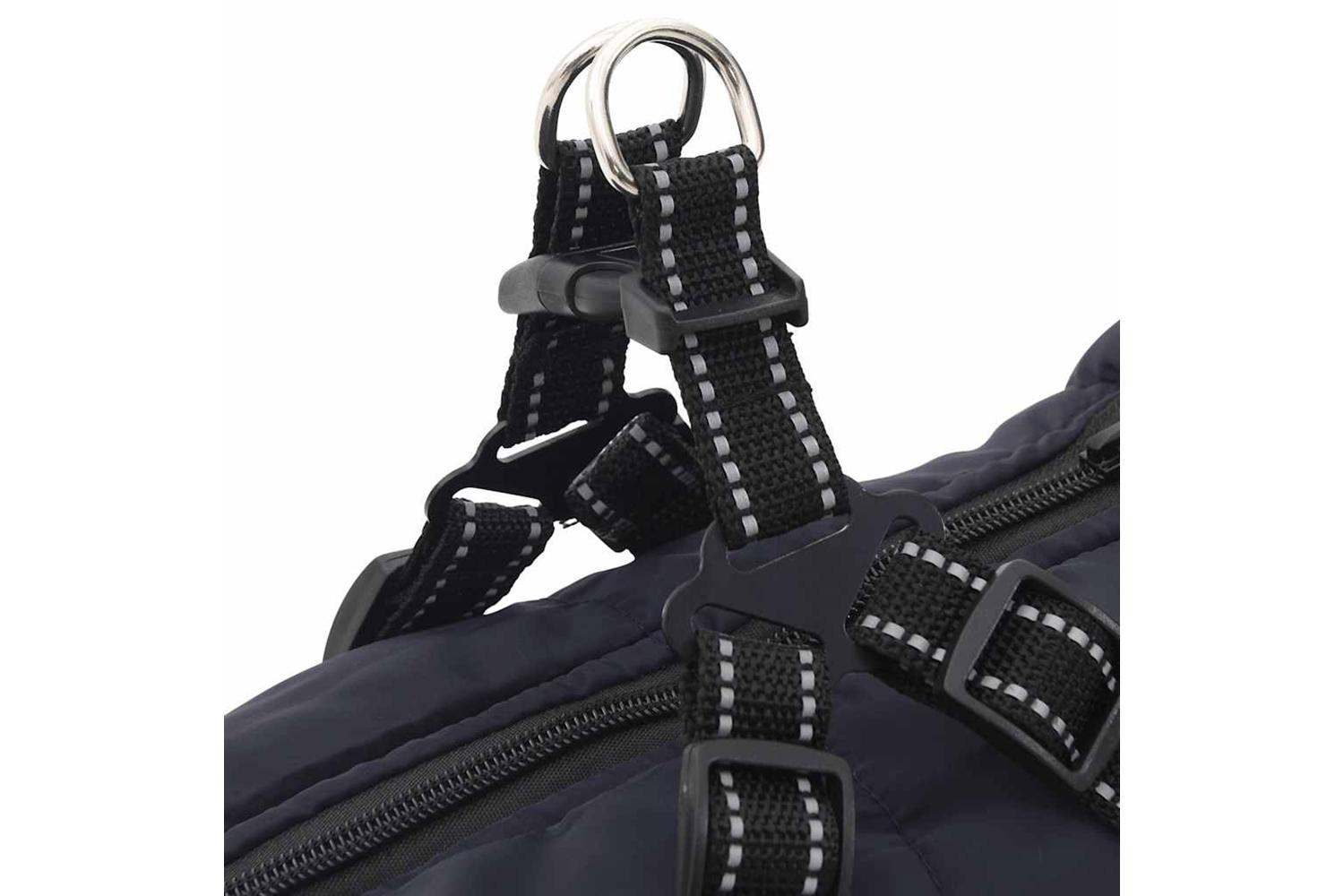Dog Coat With Harness Waterproof Reflective Navy Blue 6xl-9