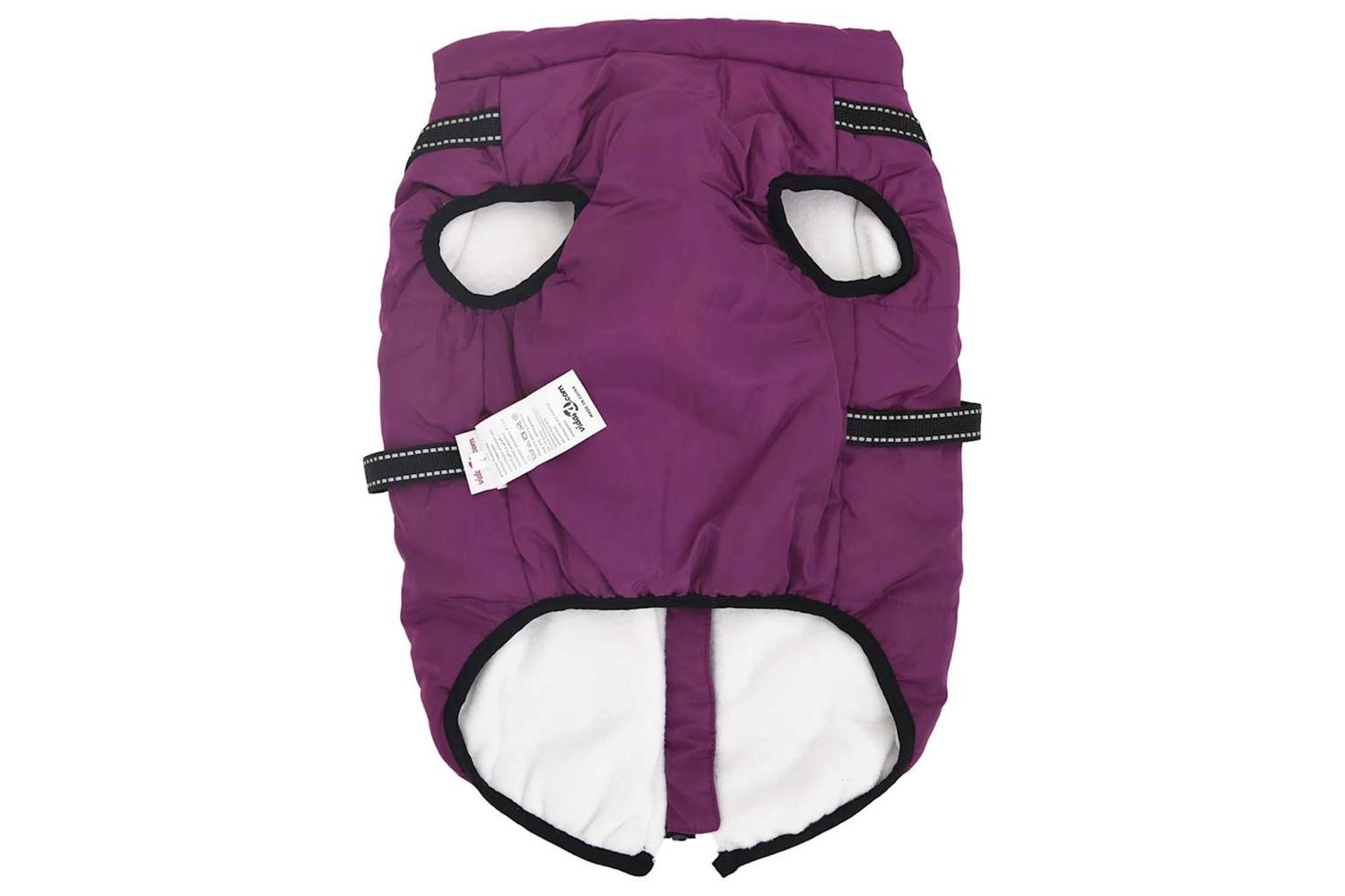 Dog Coat With Harness Waterproof Reflective Purple 5xl-5