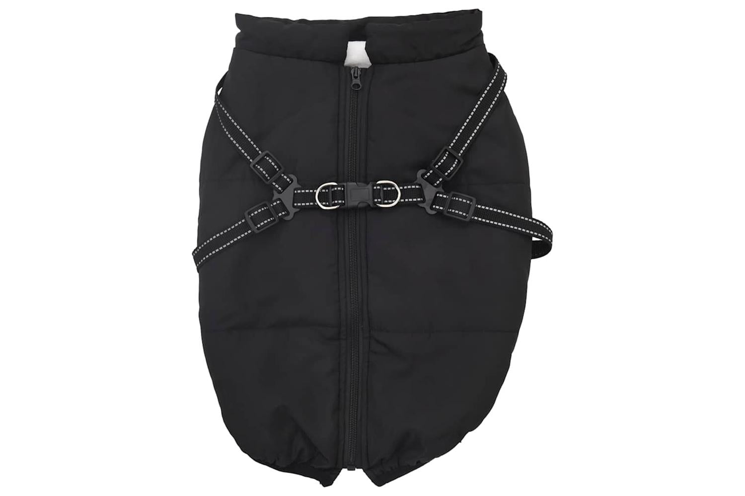 Dog Coat With Harness Waterproof Reflective Black 4xl-2