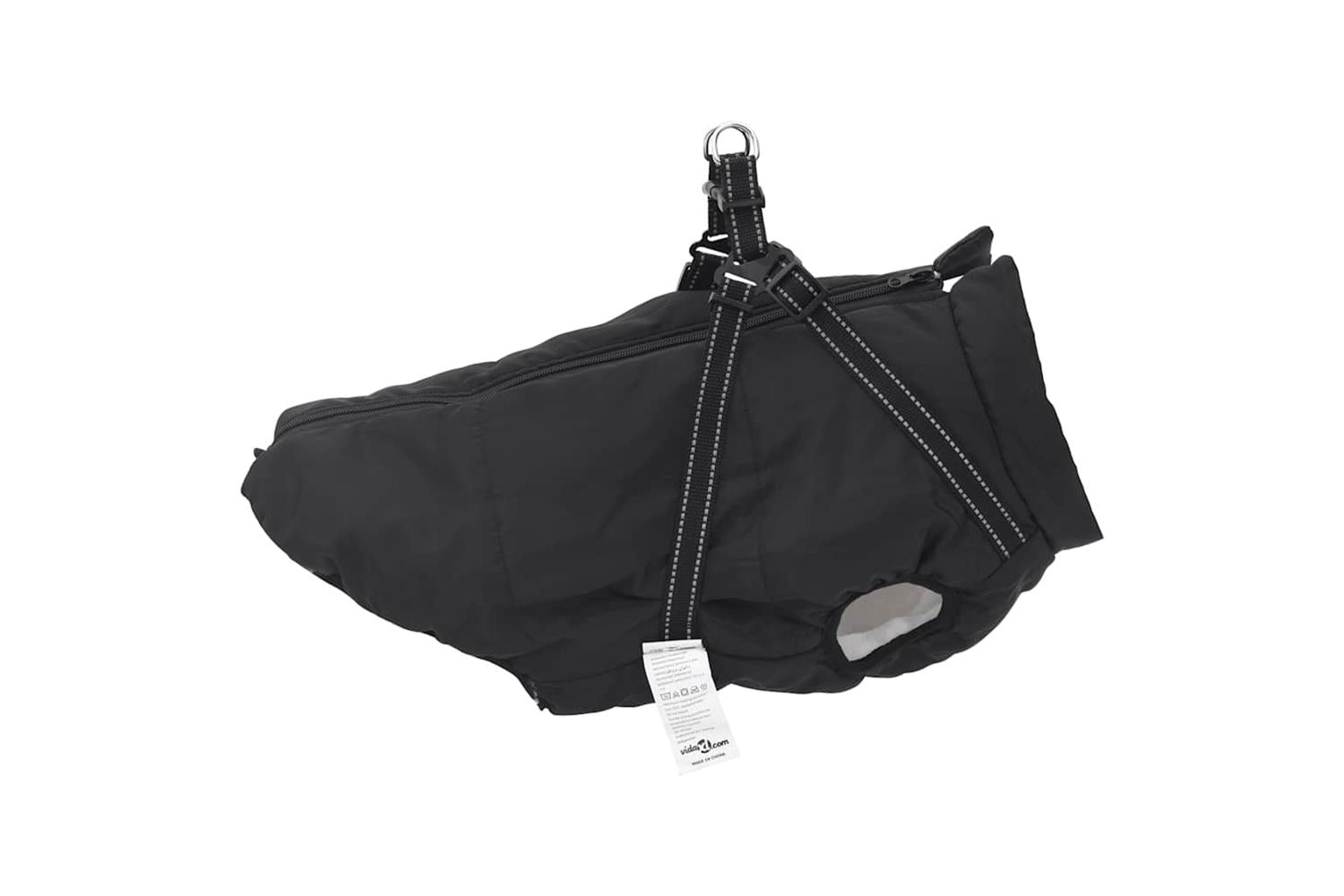 Dog Coat With Harness Waterproof Reflective Black 4xl-4