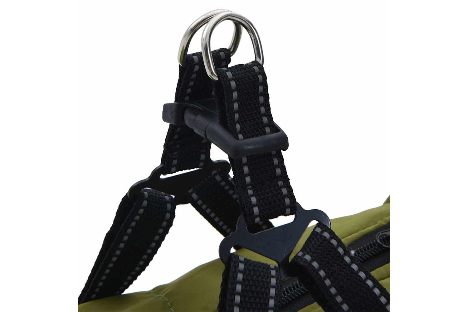 Dog Coat With Harness Waterproof Reflective Army Green 6xl-9