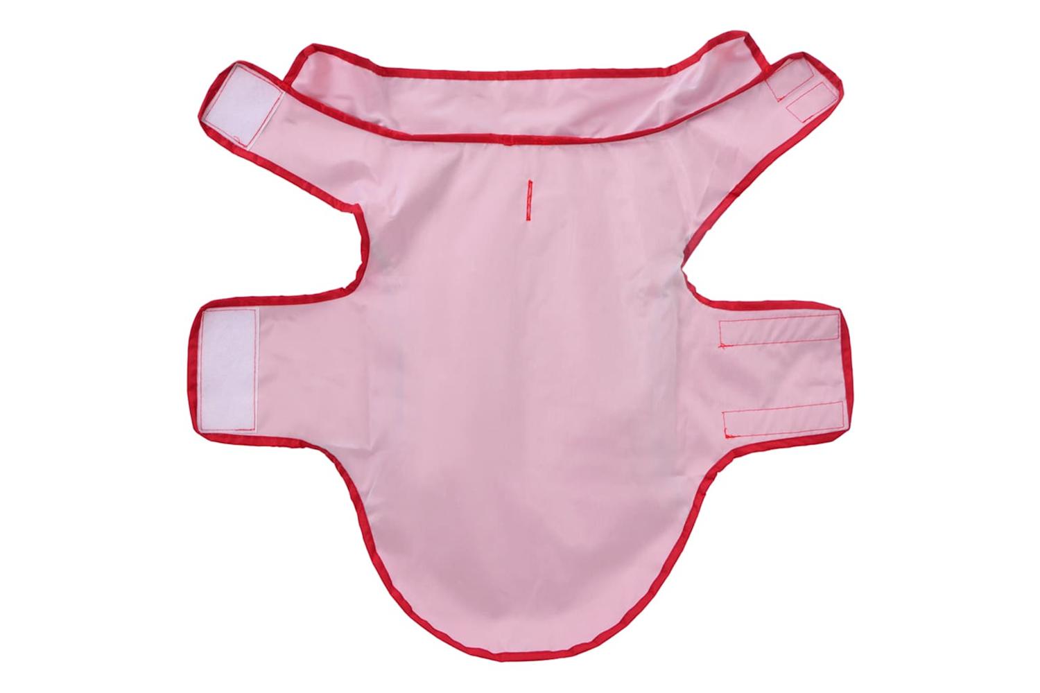 Dog Raincoat With Reflective Strips Polyester Red Xxs-5