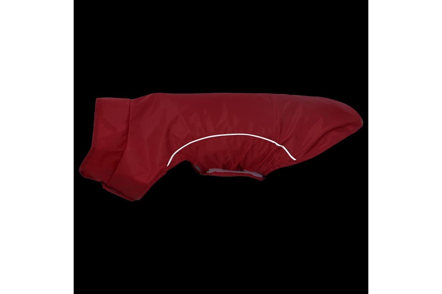 Dog Raincoat With Reflective Strips Polyester Red Xxs-7