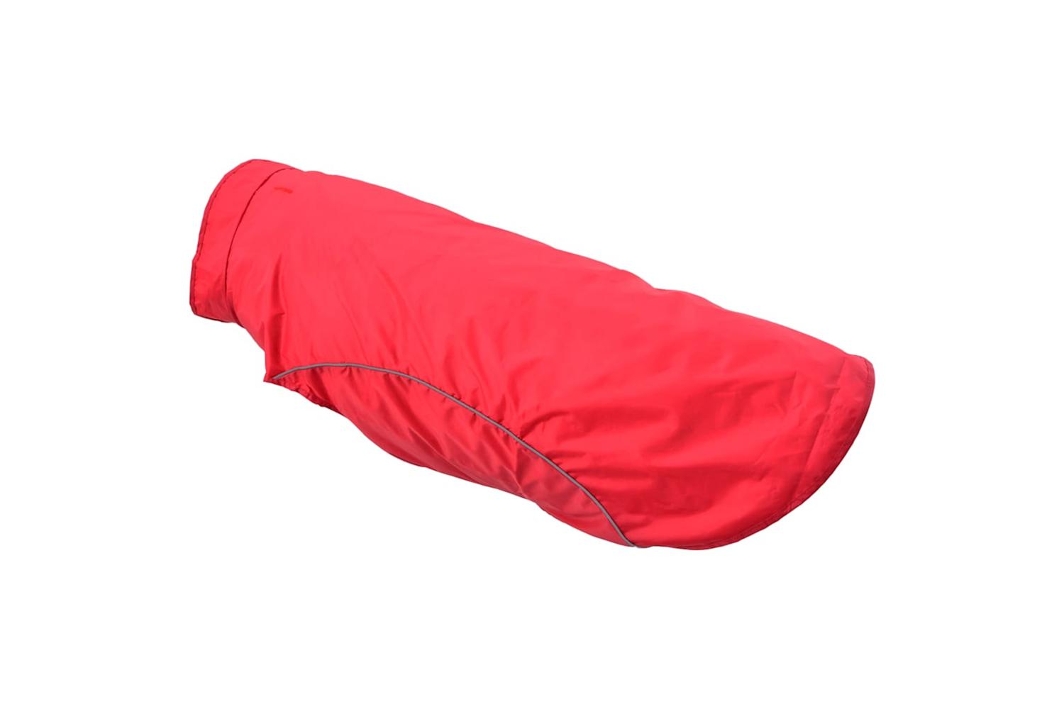Dog Raincoat With Reflective Strips Polyester Red 4xl-8