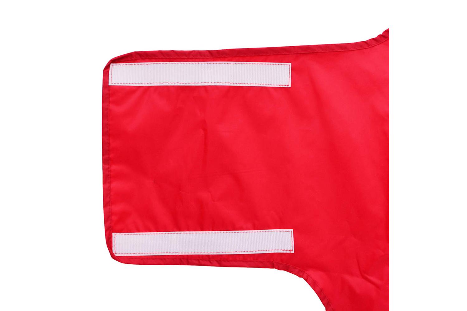 Dog Raincoat With Reflective Strips Polyester Red 4xl-10