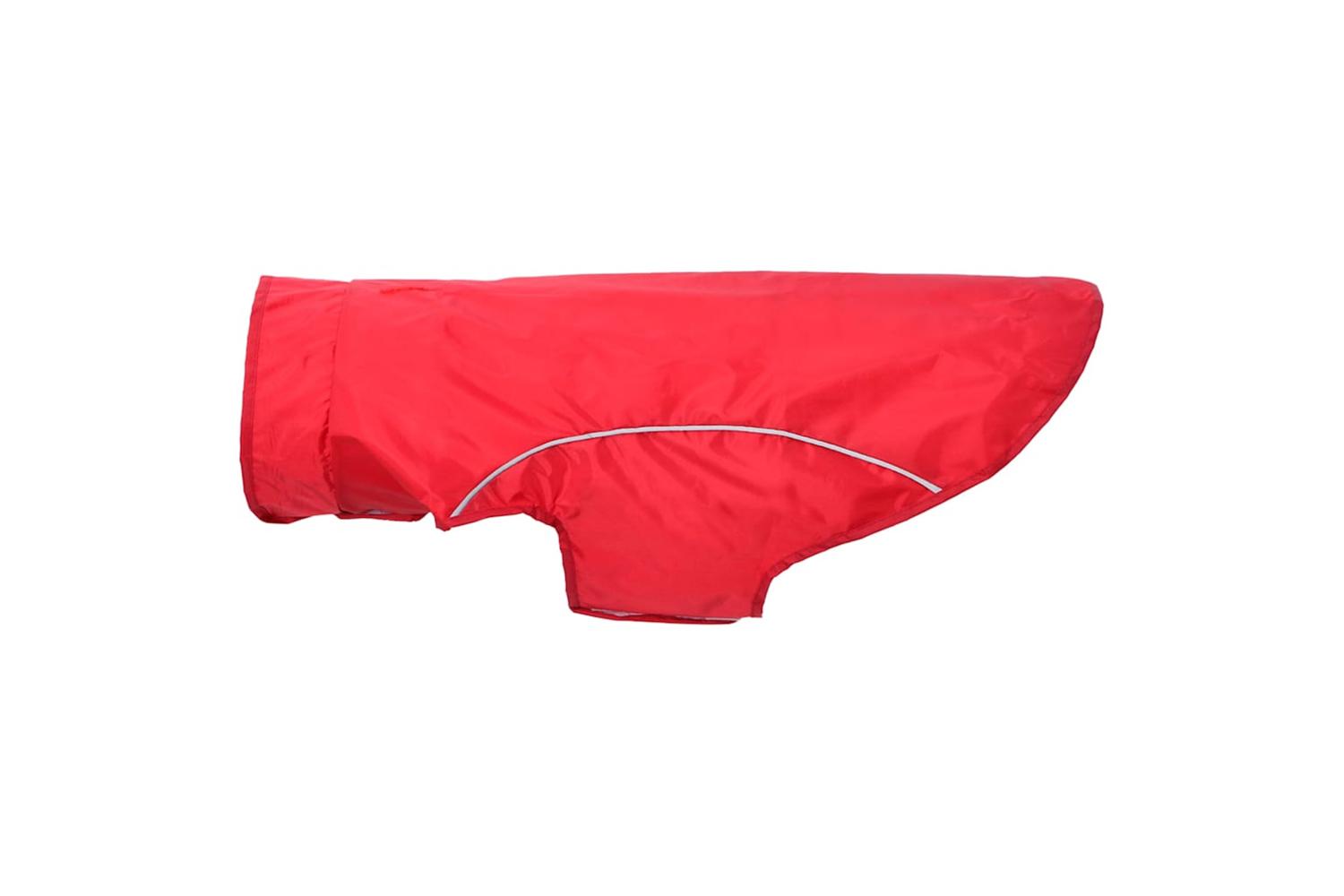 Dog Raincoat With Reflective Strips Polyester Red 2xl-6