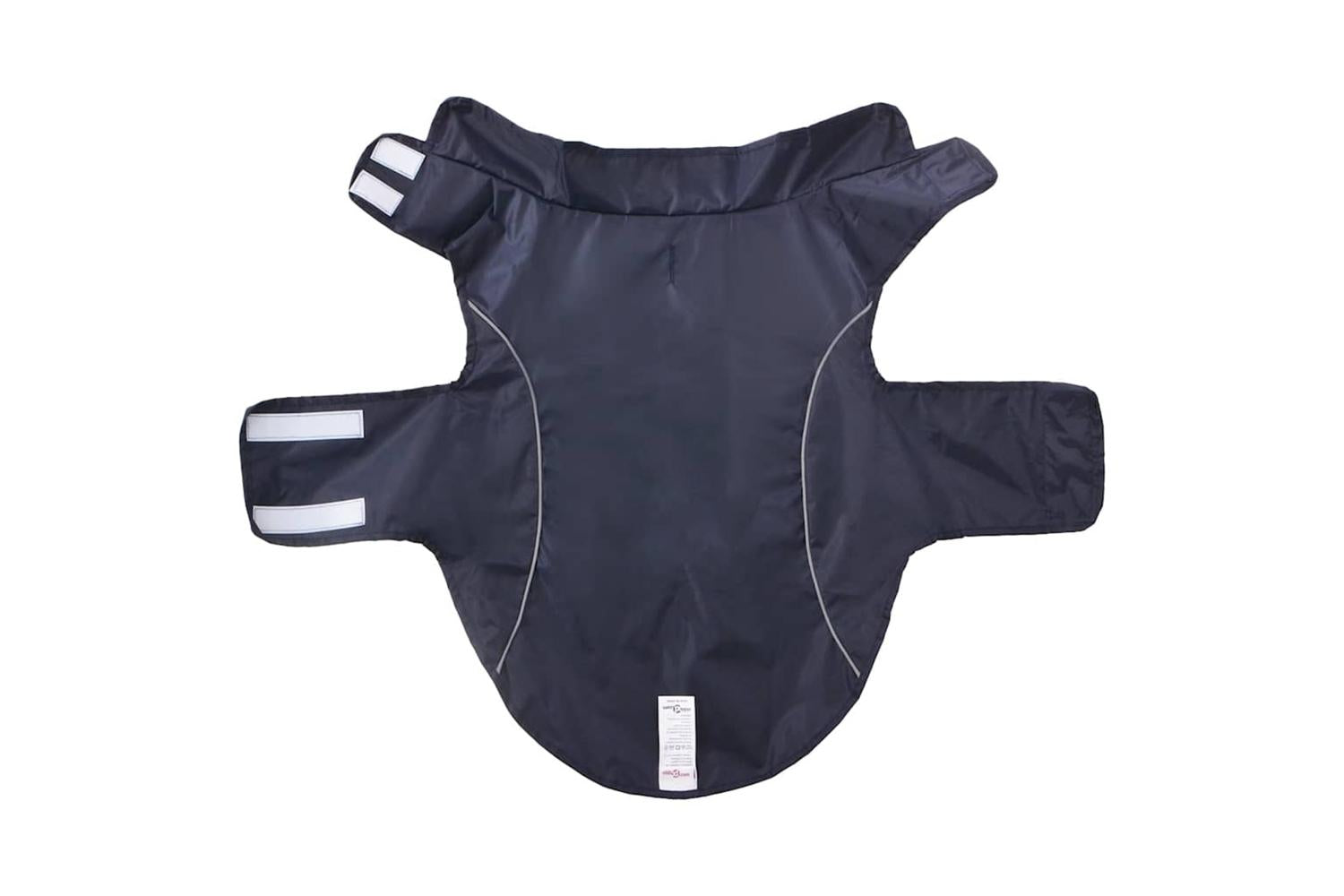 Dog Raincoat With Reflective Strips Polyester Navy Blue Xl-4