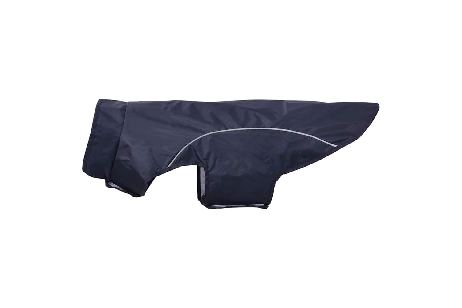 Dog Raincoat With Reflective Strips Polyester Navy Blue Xl-6