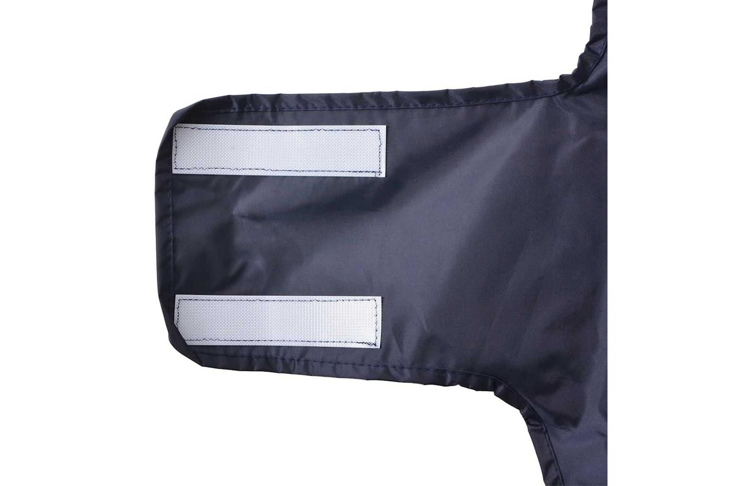 Dog Raincoat With Reflective Strips Polyester Navy Blue Xl-10