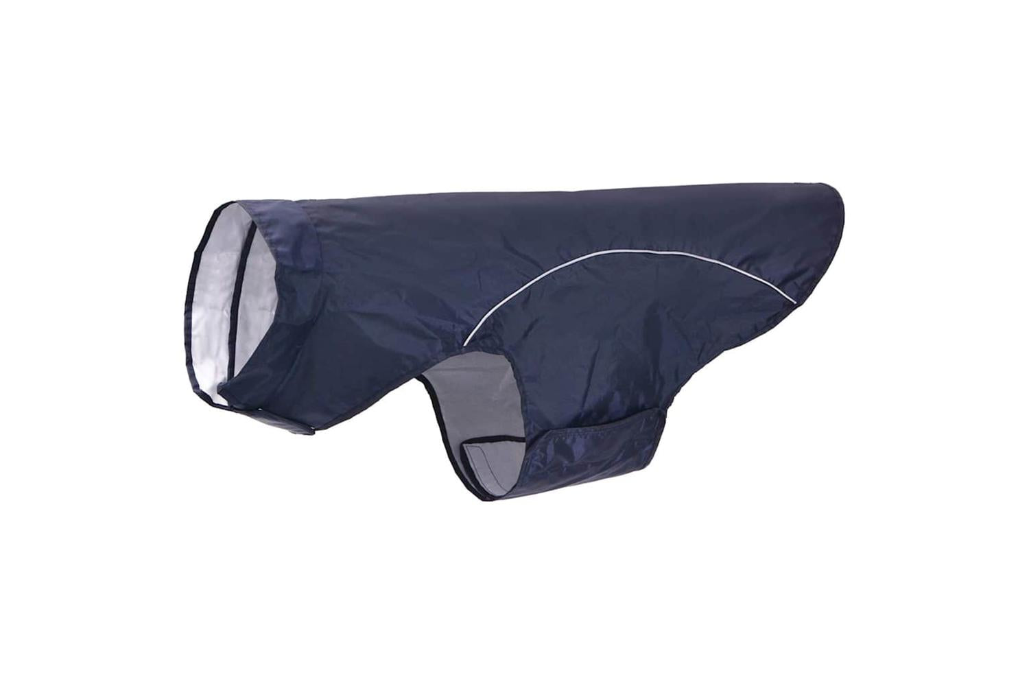 Dog Raincoat With Reflective Strips Polyester Navy Blue 3xl-2