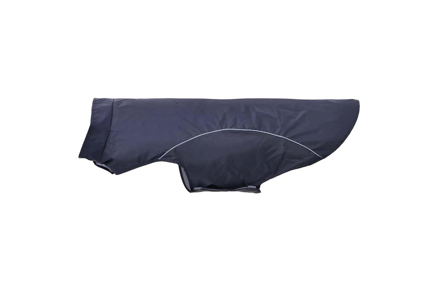 Dog Raincoat With Reflective Strips Polyester Navy Blue 3xl-6