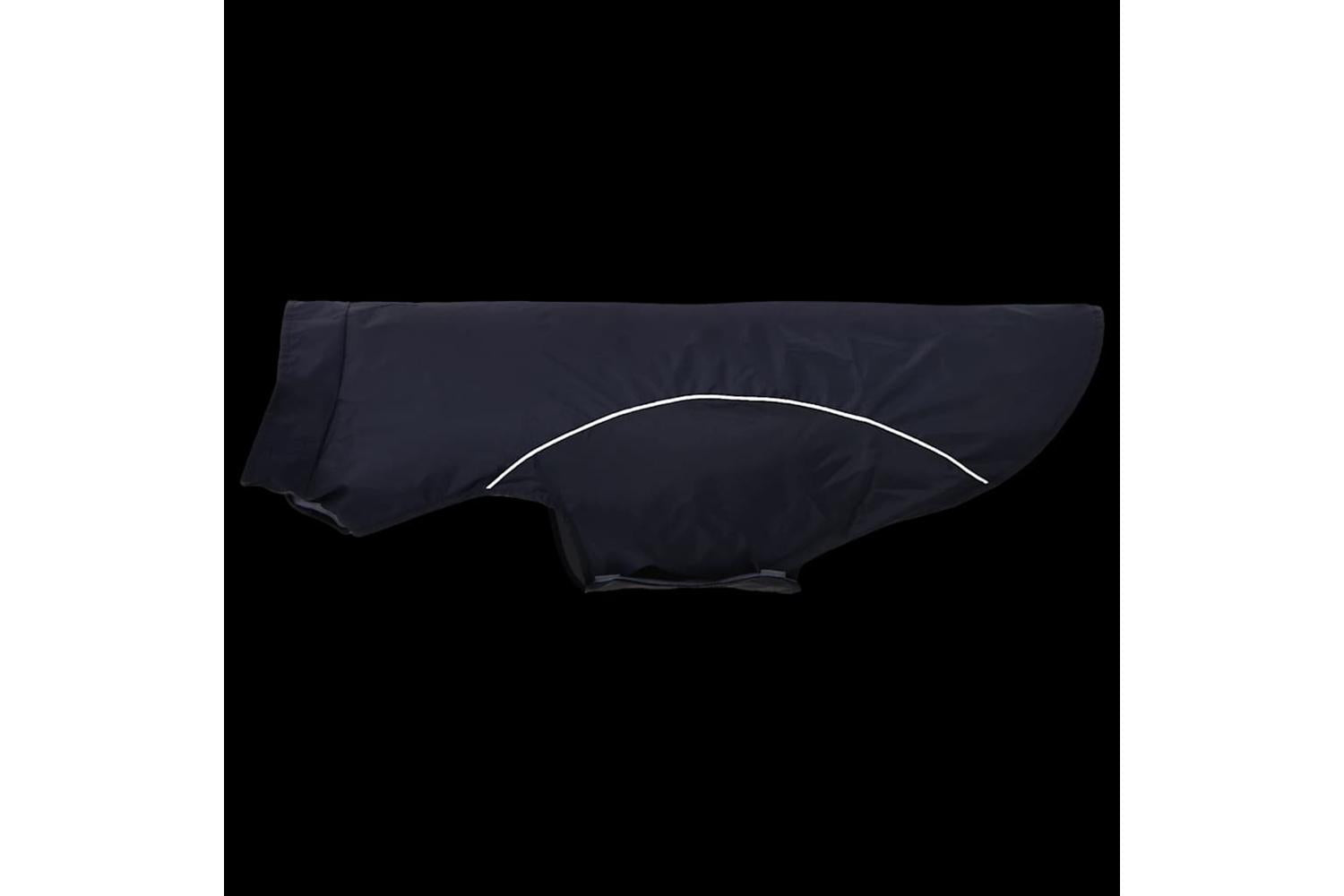 Dog Raincoat With Reflective Strips Polyester Navy Blue 3xl-7