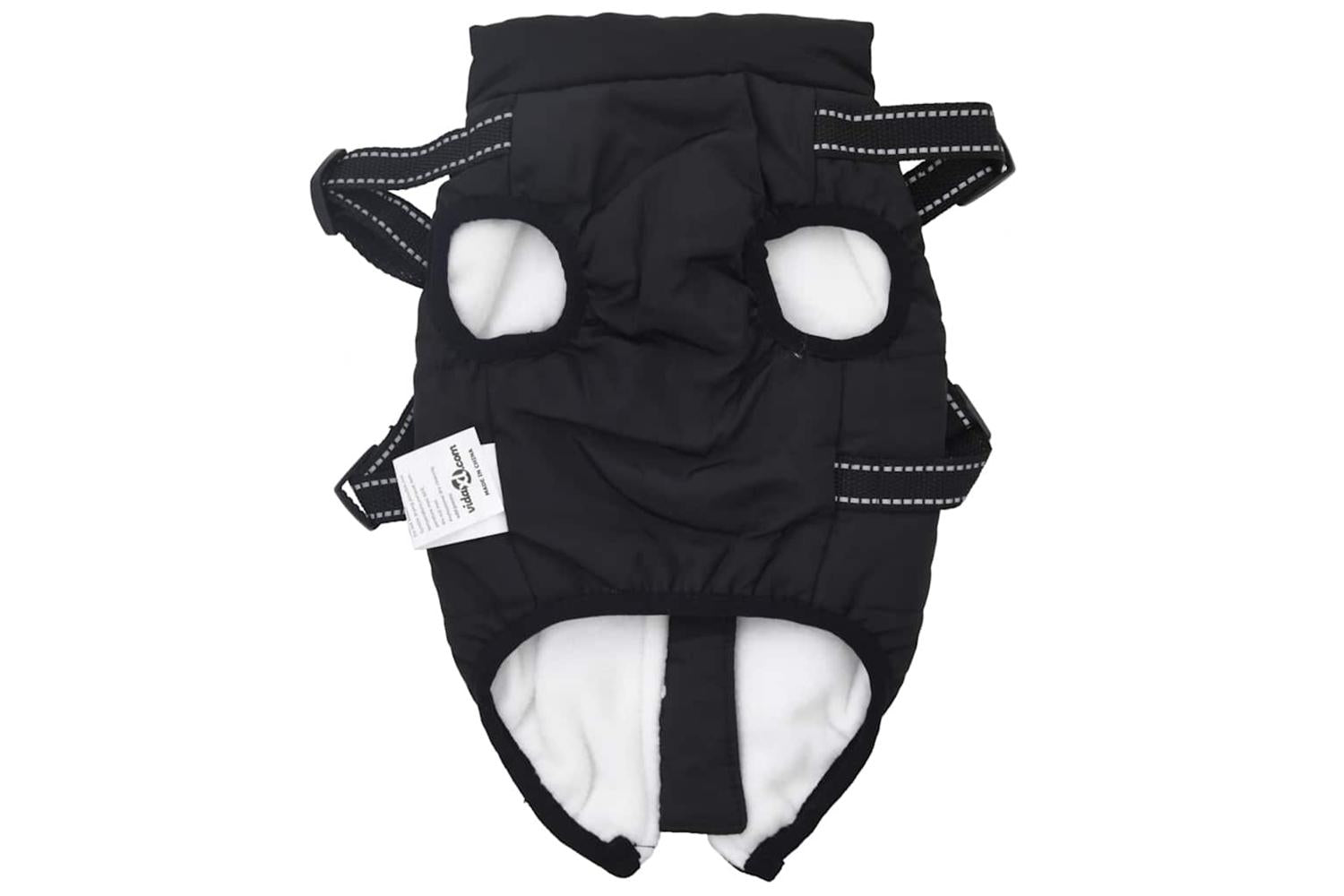 Dog Coat With Harness Waterproof Reflective Black Xl-5