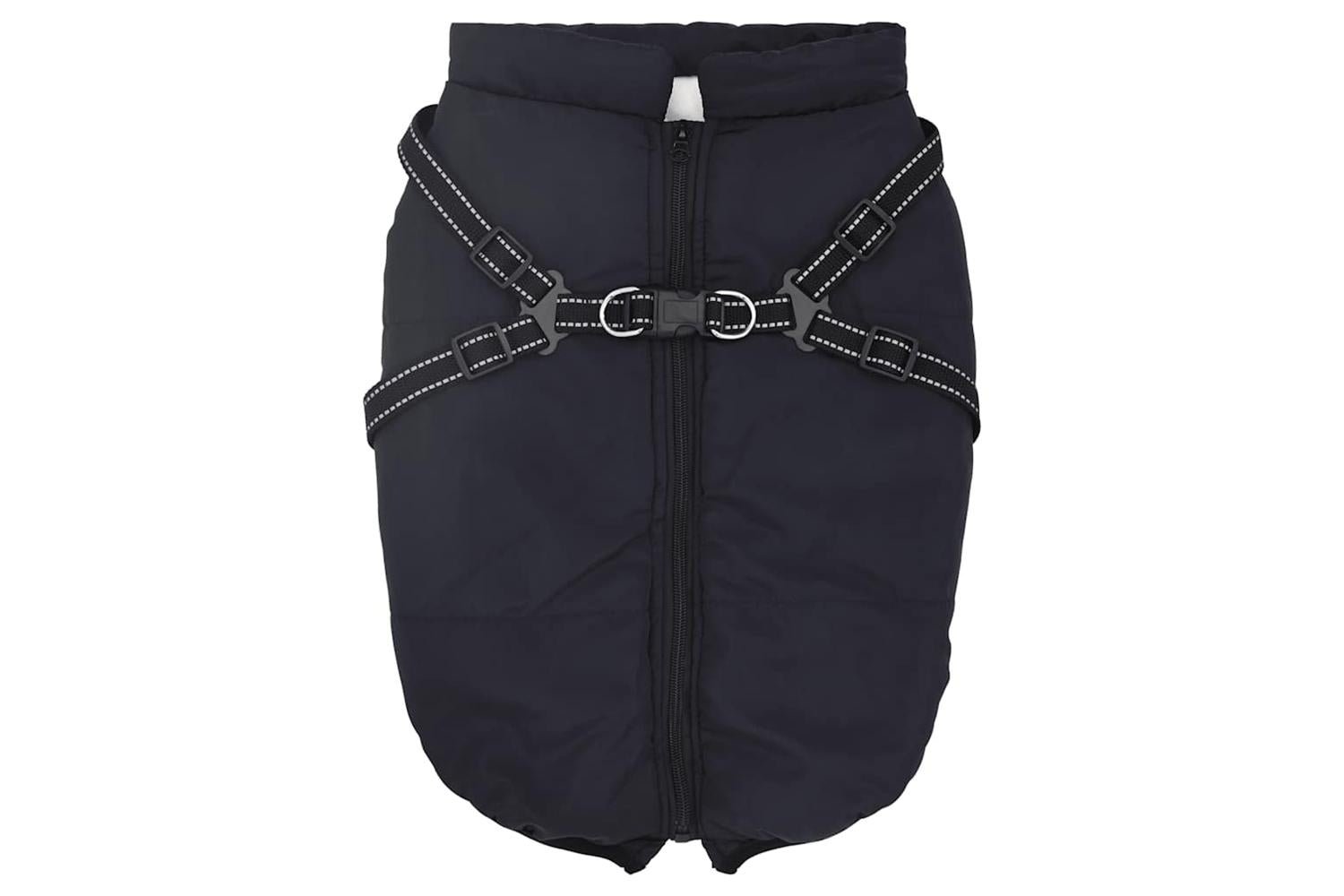 Dog Coat With Harness Waterproof Reflective Navy Blue 4xl-2