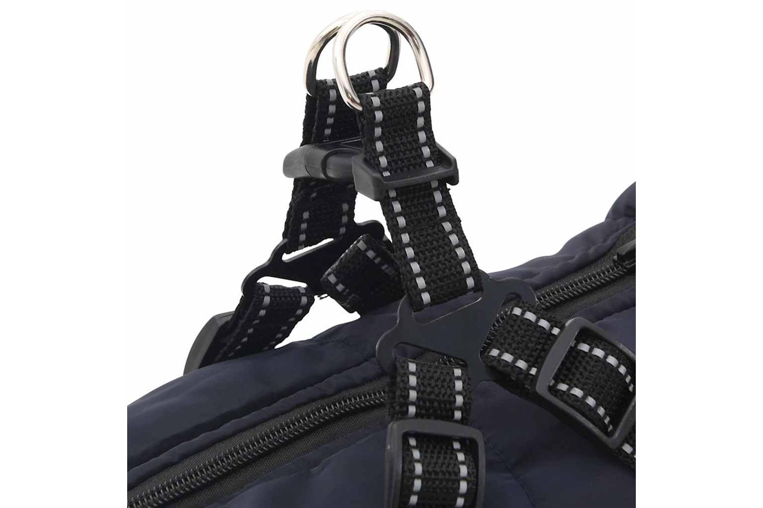 Dog Coat With Harness Waterproof Reflective Navy Blue 4xl-9
