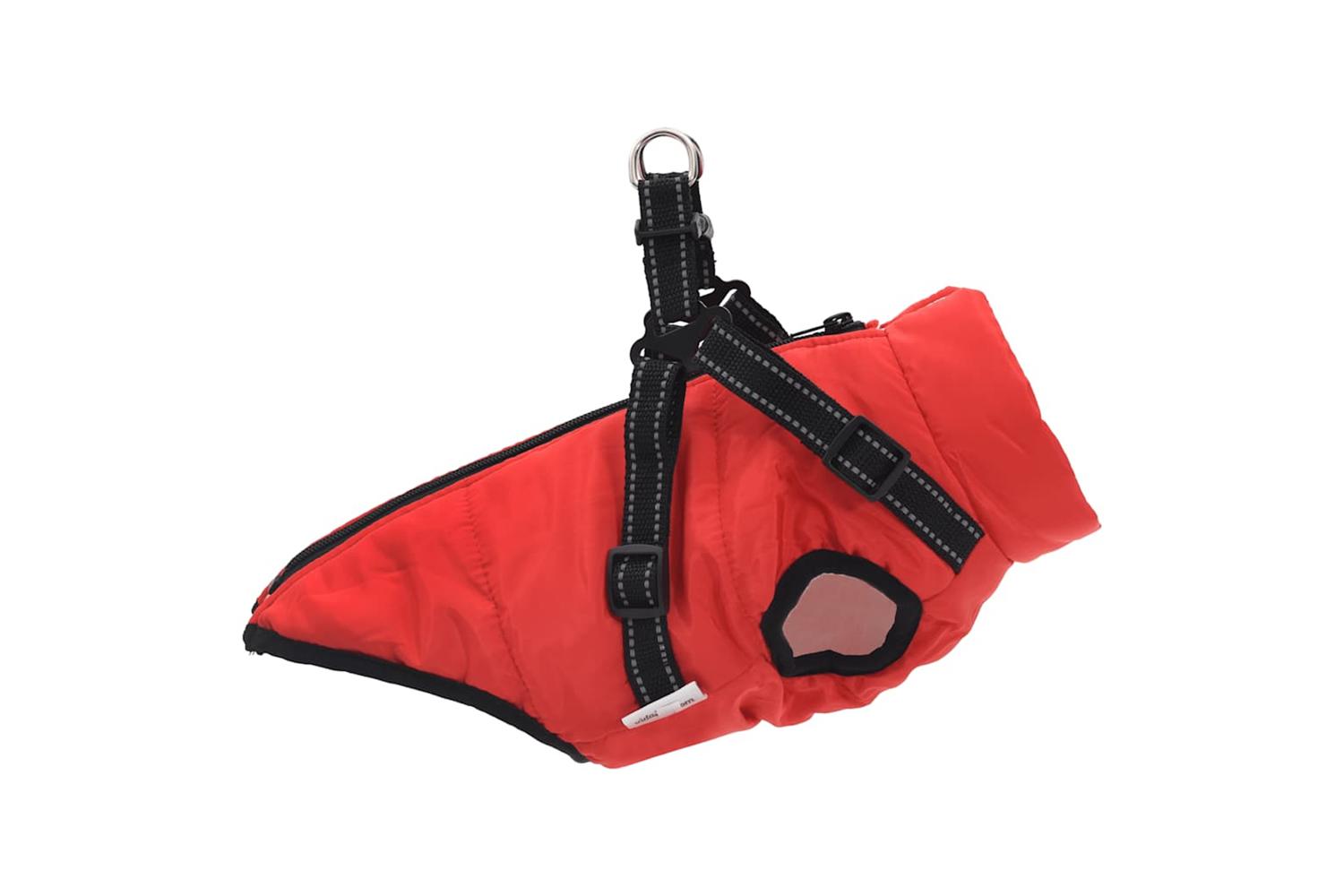 Dog Coat With Harness Waterproof Reflective Red Xl-4