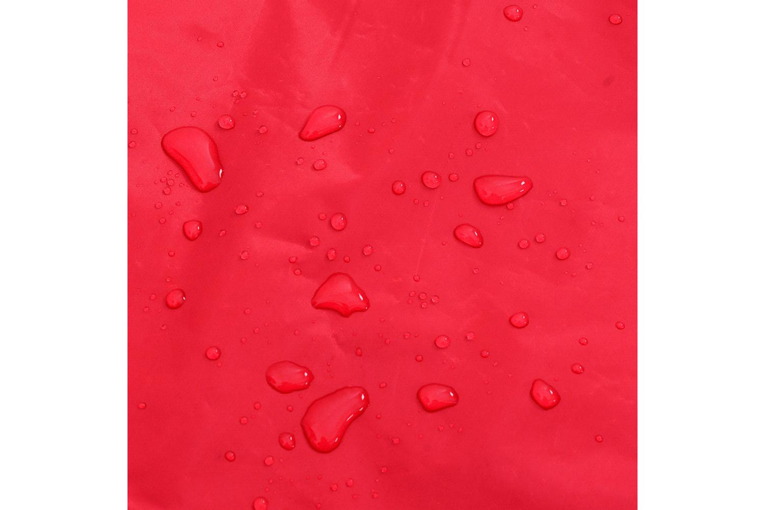 Dog Raincoat With Reflective Strips Polyester Red L-9