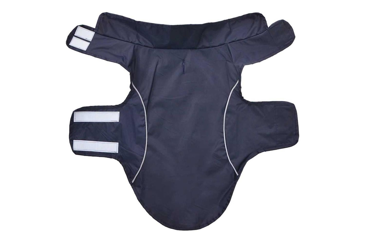 Dog Raincoat With Reflective Strips Polyester Navy Blue Xxs-4