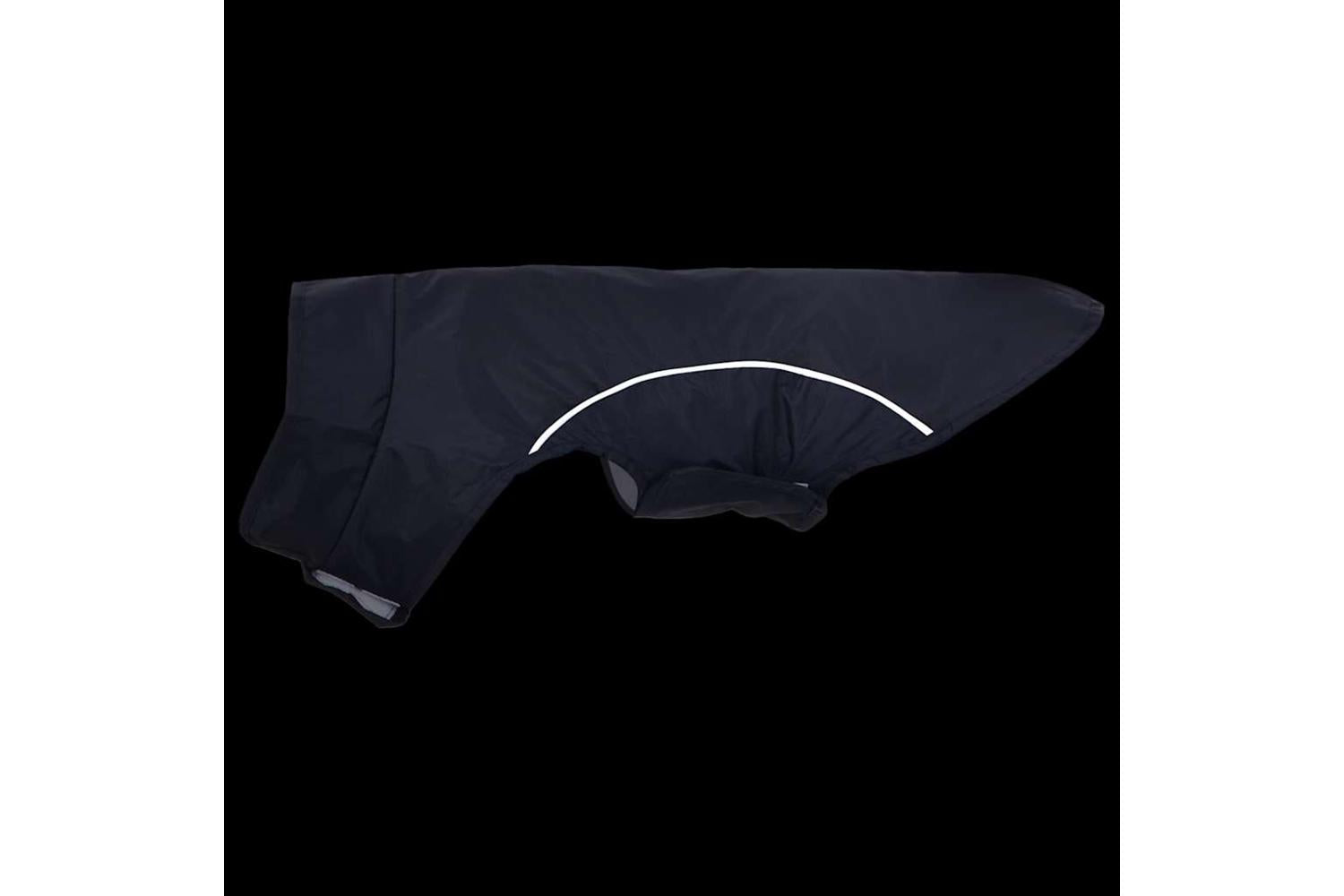 Dog Raincoat With Reflective Strips Polyester Navy Blue Xxs-7