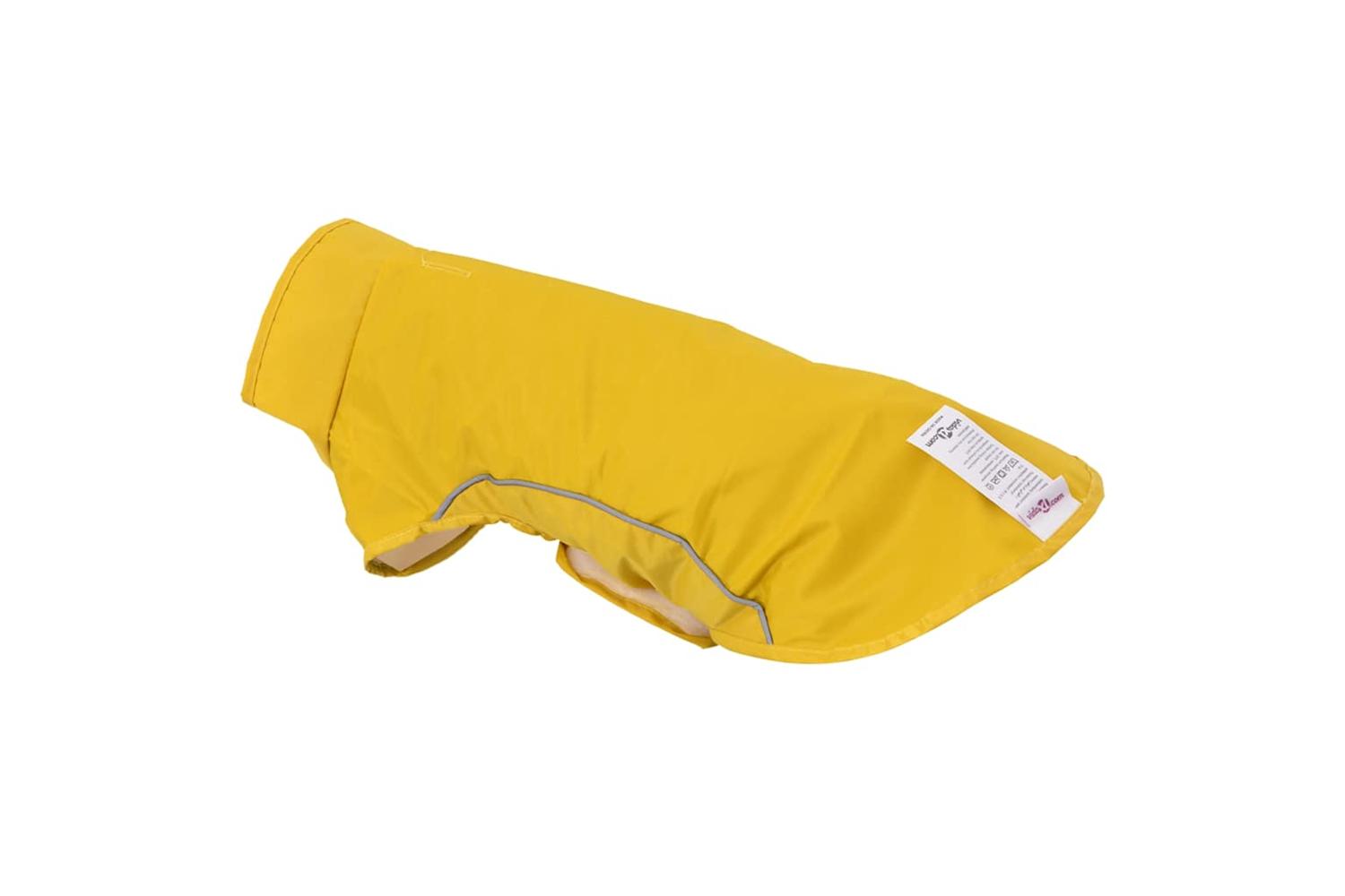 Dog Raincoat With Reflective Strips Polyester Yellow Xxs-8