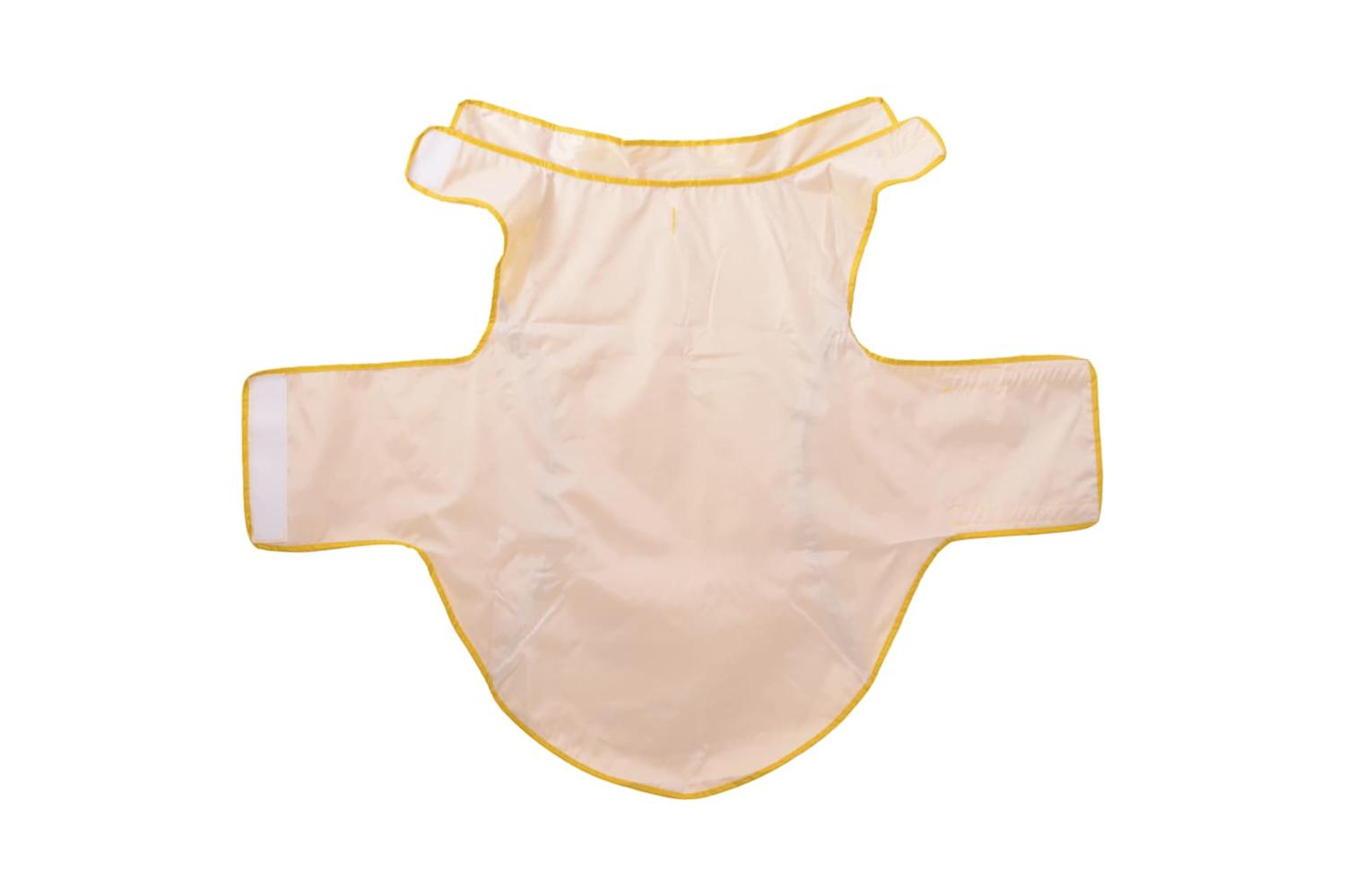 Dog Raincoat With Reflective Strips Polyester Yellow 4xl-5