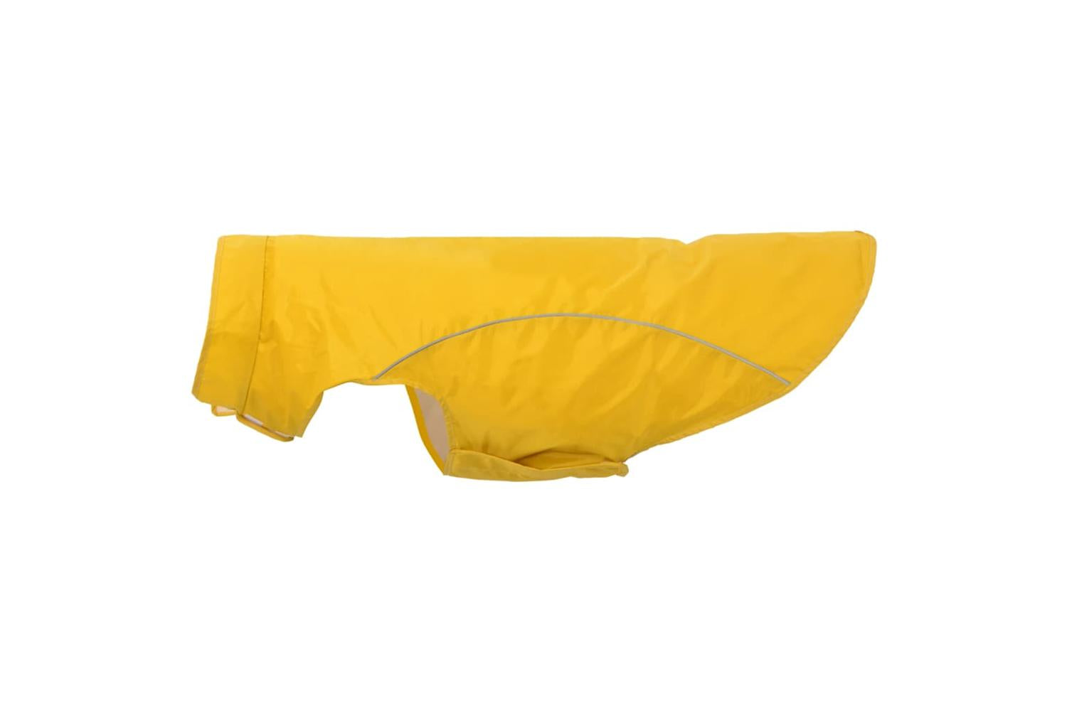 Dog Raincoat With Reflective Strips Polyester Yellow 4xl-6