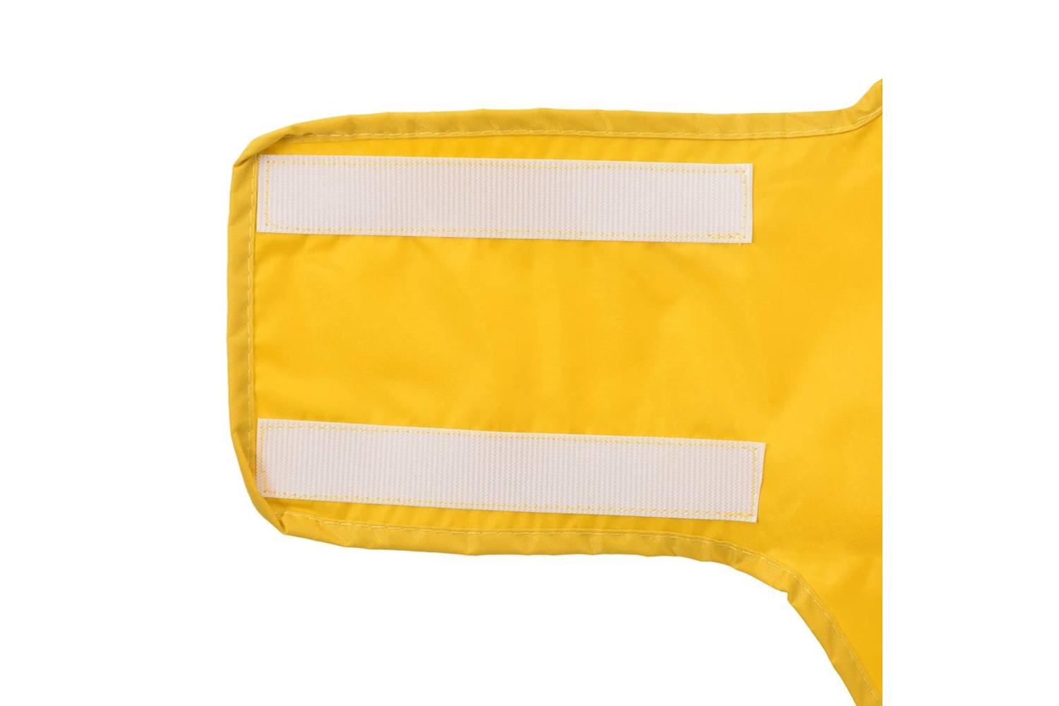Dog Raincoat With Reflective Strips Polyester Yellow 4xl-10
