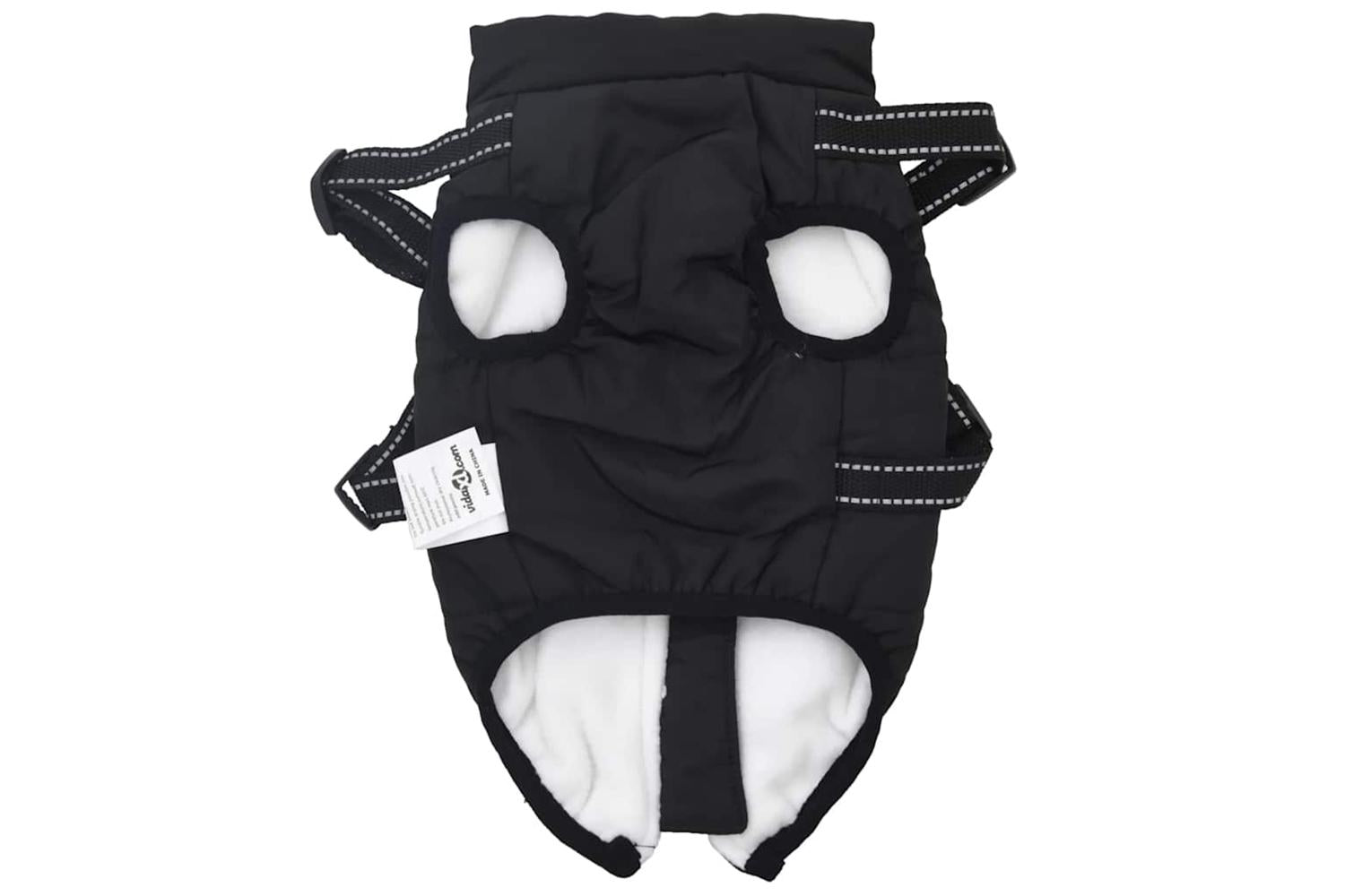 Dog Coat With Harness Waterproof Reflective Black M-5