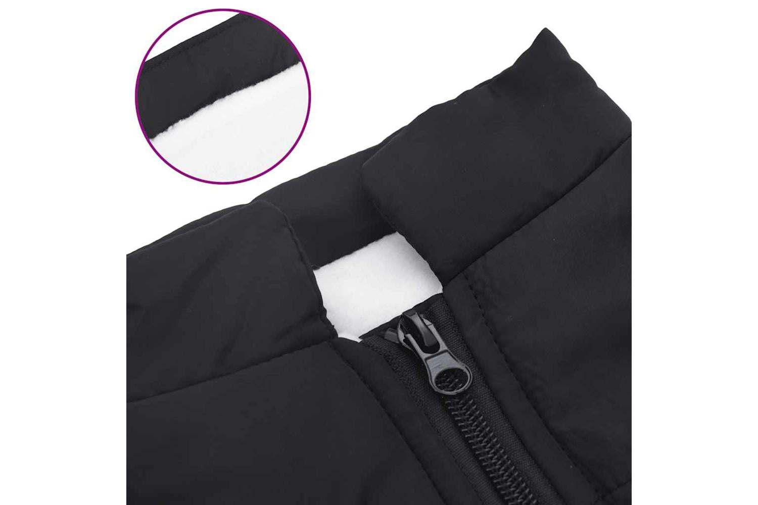 Dog Coat With Harness Waterproof Reflective Black M-7