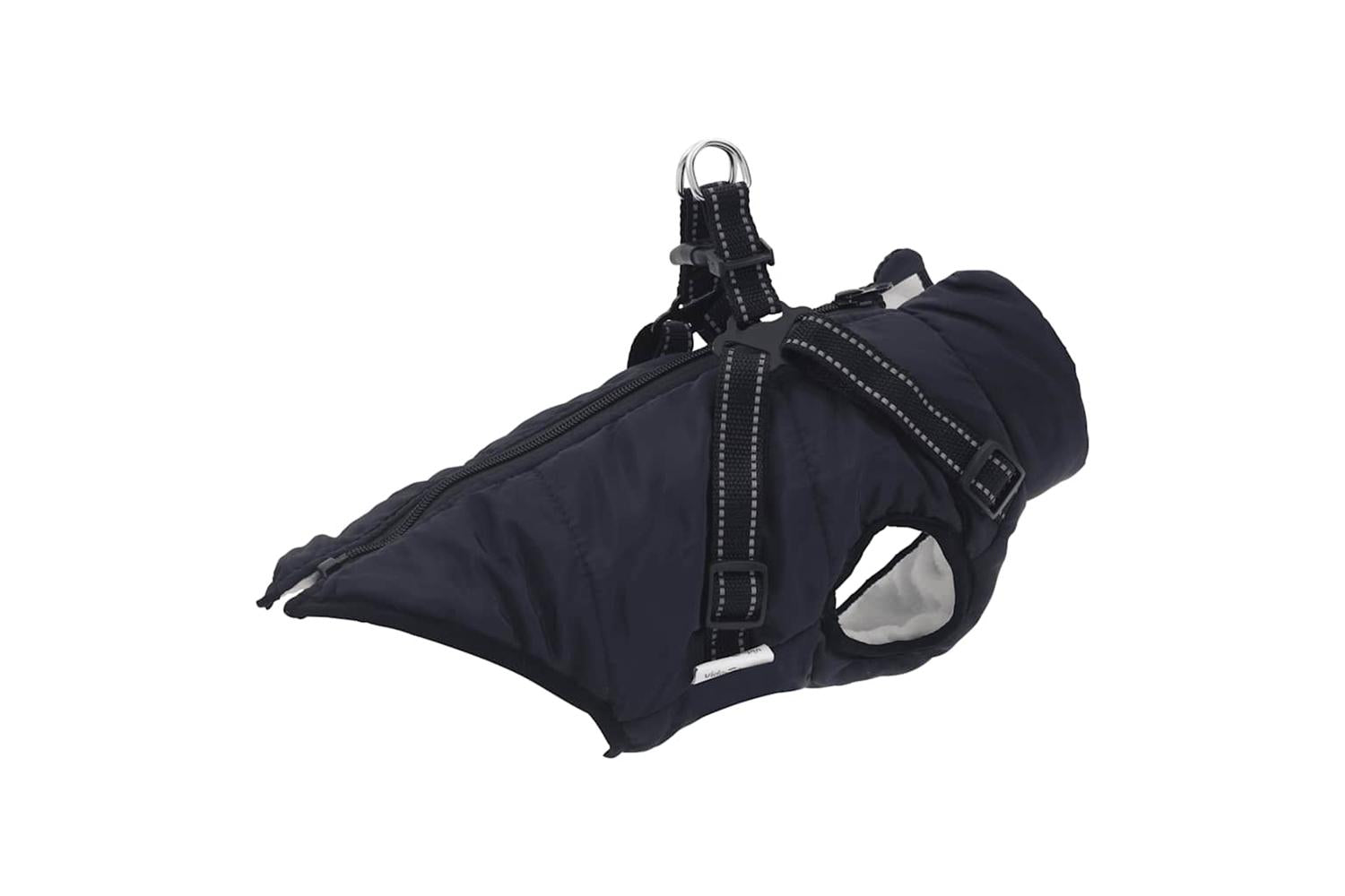 Dog Coat With Harness Waterproof Reflective Navy Blue L