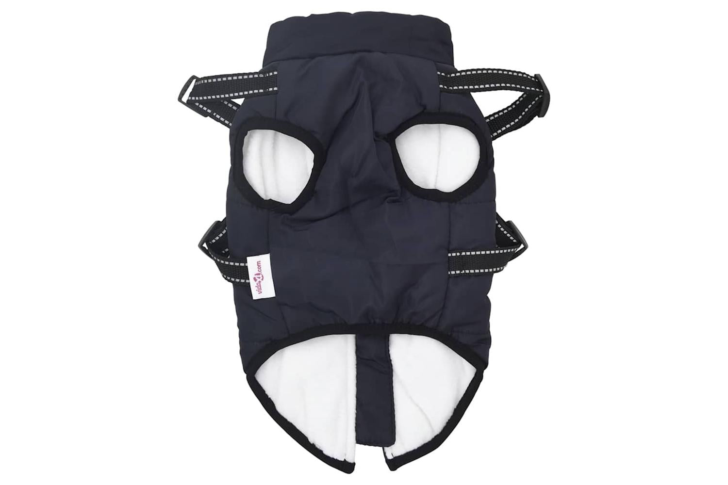 Dog Coat With Harness Waterproof Reflective Navy Blue L-5